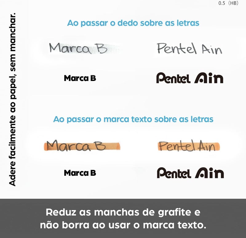 Pentel Ain Lead for 0.5mm 4B C285-4BO Mechanical Pencil Pads - Image 2